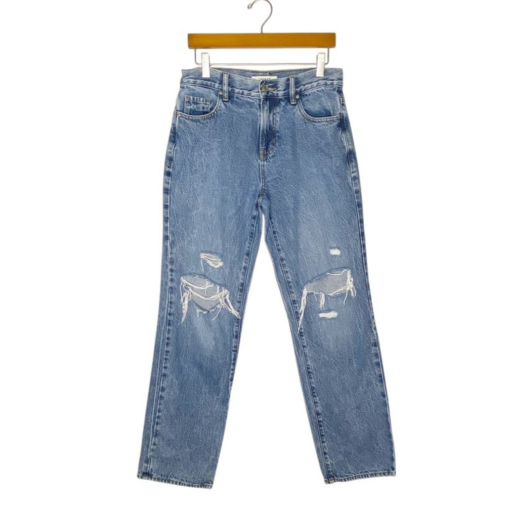 Pacsun Wide Leg Boyfriend Size 25 Distressed Jeans 30” Inseam Medium Blue Grunge
